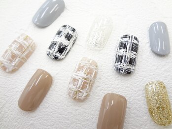 ネイルサロン クイール 小山店(NAIL SALON QUILL)/ワンカラー×チェックアート