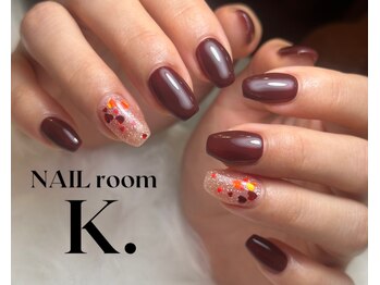 ハート×ボルドーネイル