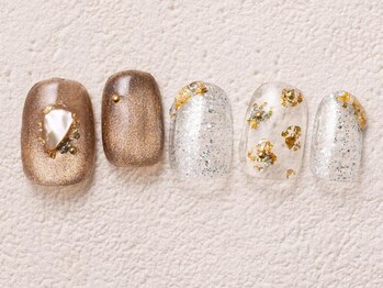 アイネイルズ 渋谷店(I nails)/クリアニュアンスフラワー