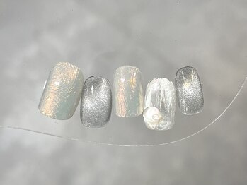 クレモアネイル 浦和店(CLEMORE NAIL)/シルバーヴェールネイル