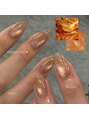 テネル 横浜(tener) *orange gold*お手元キラキラシンプルすぎないマグネットネイル