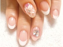 ボネール(nail ＆ eyelash Bounail)/桜　３D　フレンチ