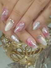 マイネイルアンドアイラッシュ(MyNail&Eyelash)/手描き雪の結晶×ミラー