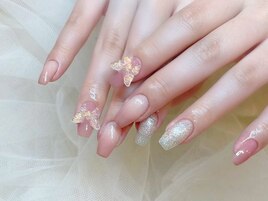 ちゅるんネイル/蝶々ネイル
