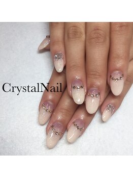 クリスタルネイル ボンベルタ橘店(CRYSTAL NAIL)/ラメグラデーションスカルプ