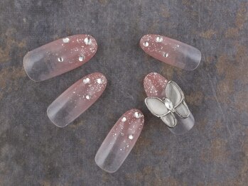 サンミーゴネイル 神戸店(Sunmego Nail)/蝶々×グラデーションネイル