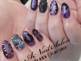 20/12/8 パープル華やかネイル