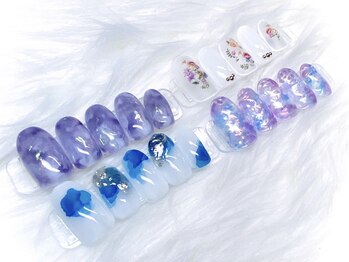 ボガスティーズネイル(Vogusty's nail)/涼しげカラー夏ニュアンス☆