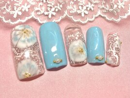 ピーコックフラワーネイル