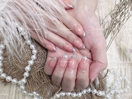 ガラスフレンチネイル