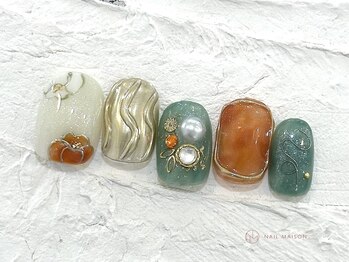 ネイルメゾン 池袋店(NAIL MAISON)/牡丹和柄成人式￥9000