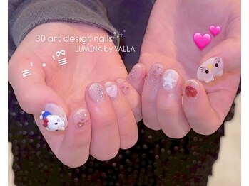 バラ 熊本店(VALLA)/3Dアート☆キティーネイル♪