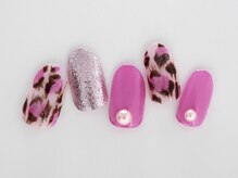 アートラウンジリハナ(Art Lounge Rihana)/ピンクレオパードネイル