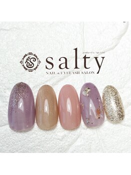 ネイルアンドアイラッシュサロン ソルティ 寺田町(salty)/ニュアンスネイル