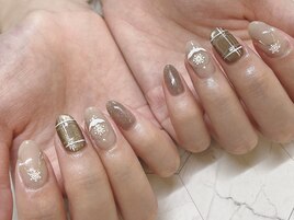 チェック　オーナメント　マグ