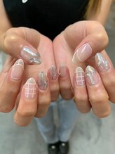 ネイルサロンエーナイン イオン札幌藻岩店/チェックネイル