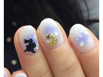 ラズネイル(RUZ'S NAIL)/【秋本デザイン】冬ネイル