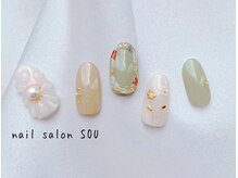 ネイルサロン ソウ 心斎橋店(Nail Salon Sou)/ニュアンスフラワーネイル