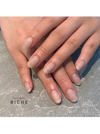 ベージュ×マグネットネイル♪