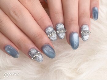 アゲル ネイルアンドアイラッシュ(ageru  Nail&EyeLush】)の写真/【カラー500色から選べる定額デザイン☆】シンプル～ニュアンス・華やかまで豊富にご用意♪パラジェル◎