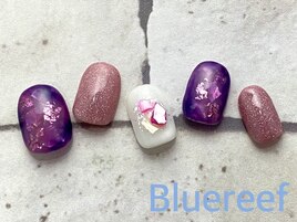 パープルタイダイネイル