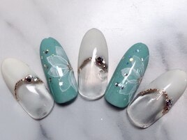 垂らしこみお花アート♪