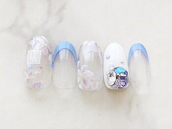 ネイルサロン ロゼプリュム/紫陽花ネイル