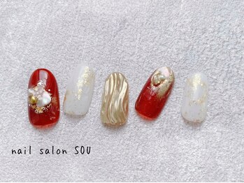 ネイルサロン ソウ 心斎橋店(Nail Salon Sou)/ゴールドニュアンスネイル