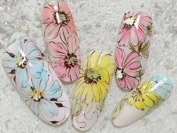 ネイリックス アヴェニール(NAILX avenir)/水彩風フラワー