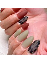 シュシュ(Chou chou)/マットネイルでアニマルデザイン