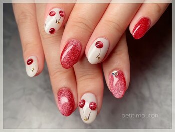 プチムトン 鶯谷店(petit mouton)/【マグネットチェリーネイル】