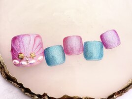 貝殻ネイル¥7000