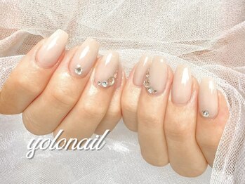 ヨロネイル 心斎橋店(YOLO NAIL)/明るめベージュオフィスネイル