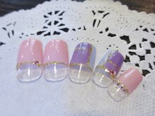 ルクルク ネイル&リラクゼーションサロン(lukuluku)/★ふんわりブロッキングネイル★