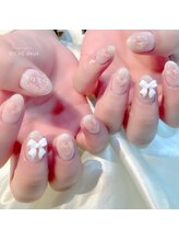 リッシュ ドゥ(RICHE deux)/チークネイル×ぷっくり×リボン