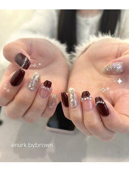 エヌーク バイ ブラウン(enurk by Brown)/ワインレッド★パールデザイン