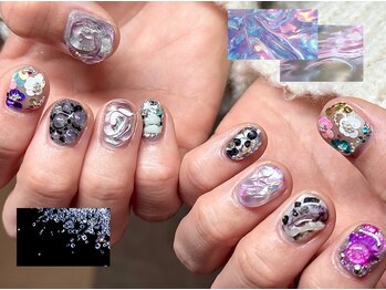 ヌル ネイル 堀江(NURU NAIL HORIE)/春！個性派海外ガールネイル☆