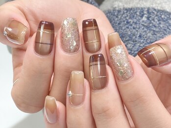 アース ネイルアンドアイラッシュ 甲府昭和店(HAIR & MAKE EARTH Nail&Eyelash)/チェックデザイン