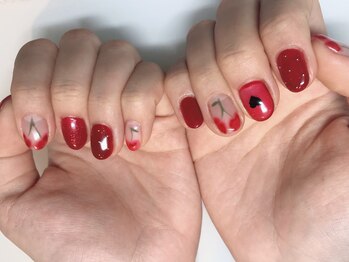 プティットスリール 西尾店(Petit Sourire)/☆チェリー☆ハートネイル☆