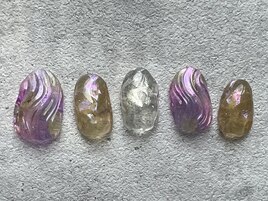 透けカラーでぷっくりデザイン