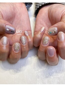 ウロネイルズ(ulo nails)/アンティークなゴールドアート
