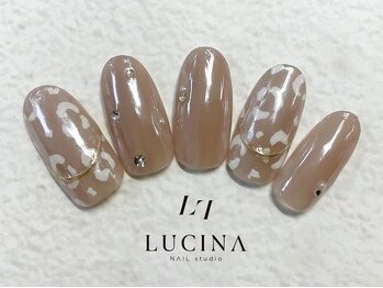 ネイルスタジオ ルキナ(LUCINA)/c-371 大人上品レオパードネイル