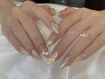 リボン(RIBBON)/高級感がありすぎ秋ネイル