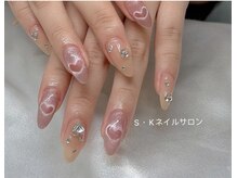 エスケイネイルサロン(S Kネイルサロン)/マグネットハートデザイン