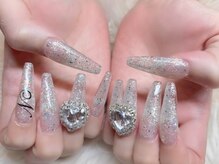 ベティネイル アイラッシュ(Betty Nail)/でかハート☆ラメクリアネイル