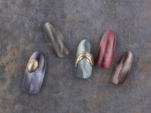 サンミーゴネイル 神戸店(Sunmego Nail)/秋マグネット×ミラーネイル