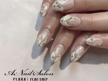 エーネイルサロン プラーカ本店(A-Nail Salon)/変形フレンチネイル