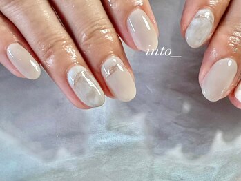 ネイルサロン イントゥ(into_)/ニュアンス　アート　ミラー