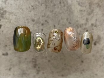 アイネイルズ 天神今泉店(I-nails)/【yuka.t】個性派ニュアンス