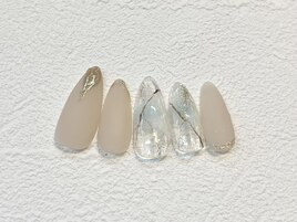 大理石風ネイル
